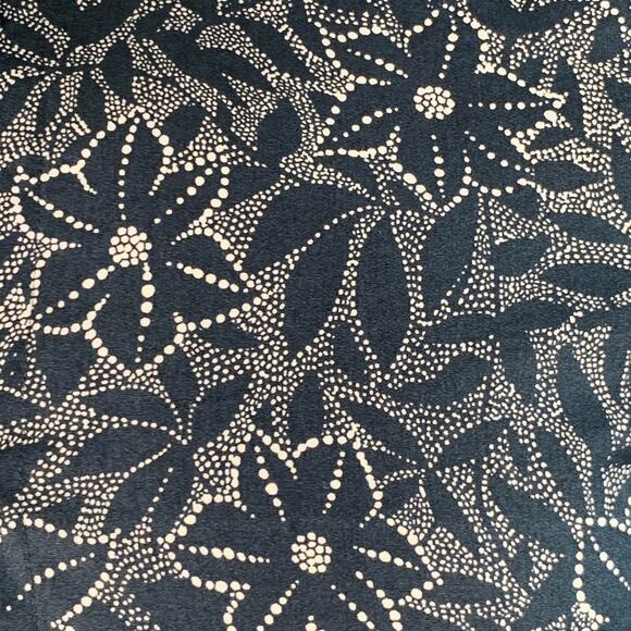 TED BAKER Size XS Calous Navy White Abstract Floral Cotton Short Sleeve Shirt - Picture 2 of 6